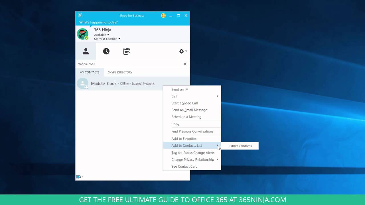 How To Add Contacts In Skype For Business?