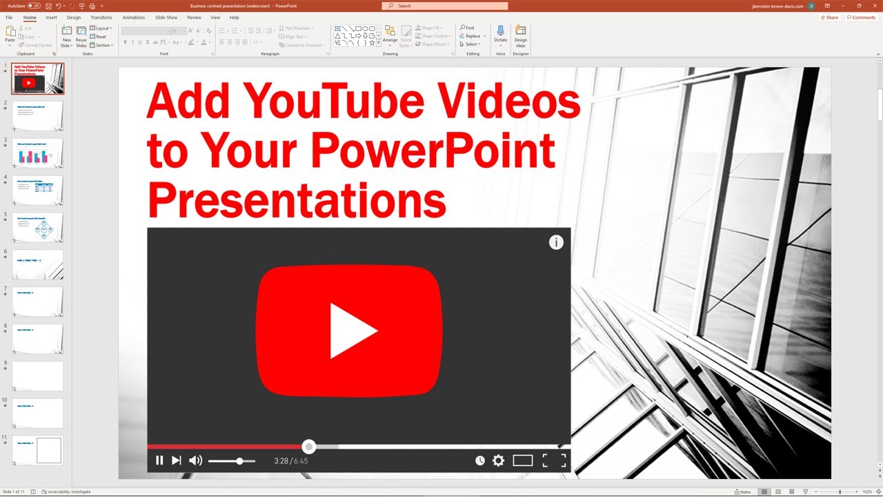 How To Copy A Video From Youtube To Powerpoint?