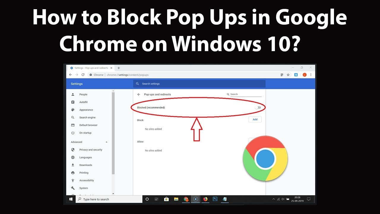How to Stop Pop Ups on Windows 10 Chrome?