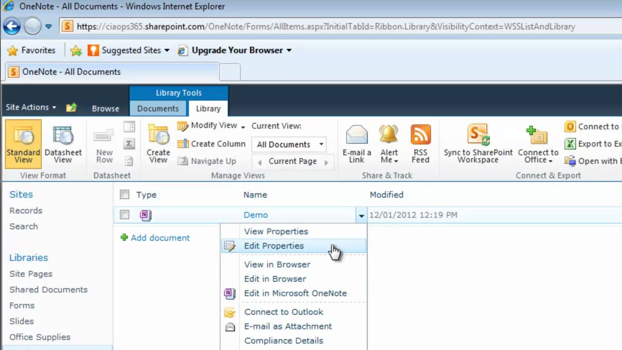 How To Share A Onenote Notebook On Sharepoint?