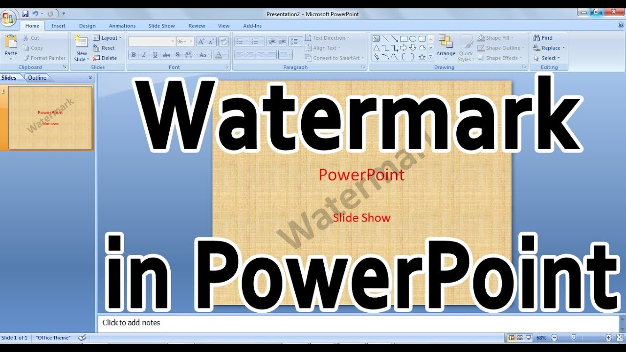 How To Make A Picture A Watermark In Powerpoint?