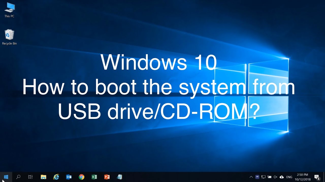 How to Boot From Cd Windows 10?