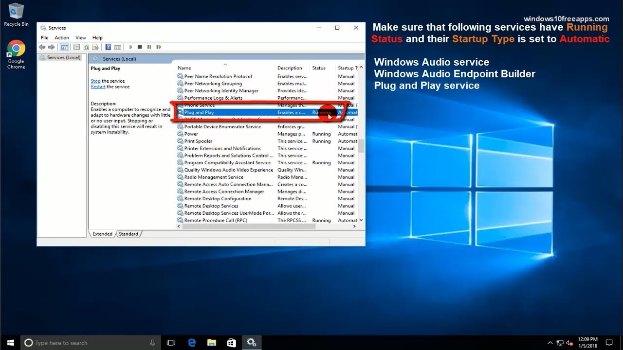 How to Enable Windows Audio Service in Windows 10?