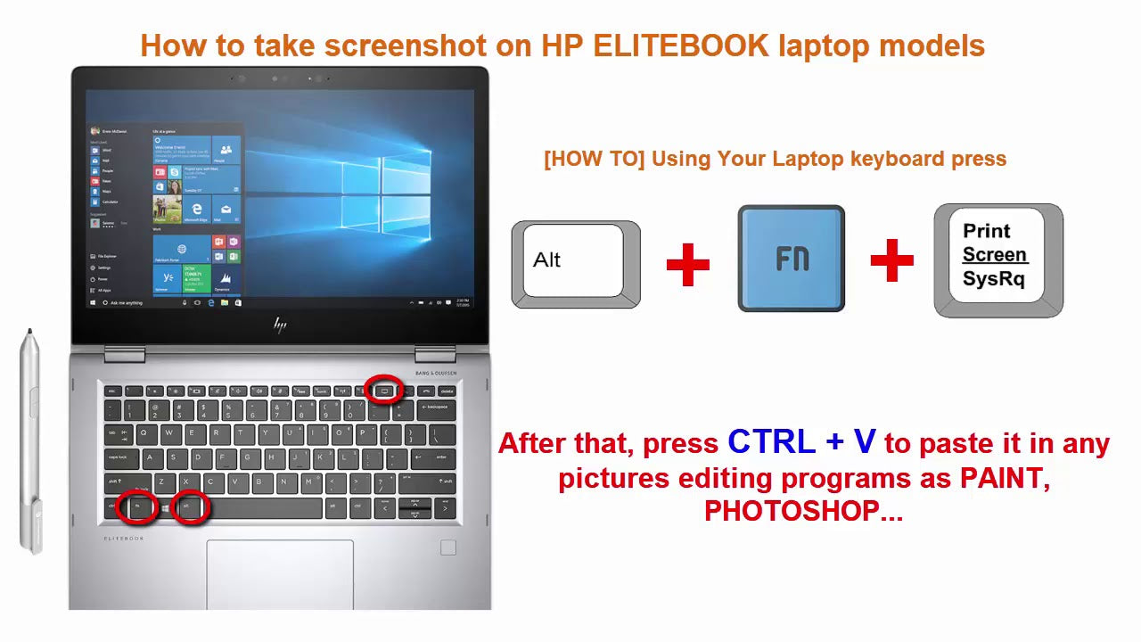 How to Print Screen on Hp Elitebook Laptop Windows 10?