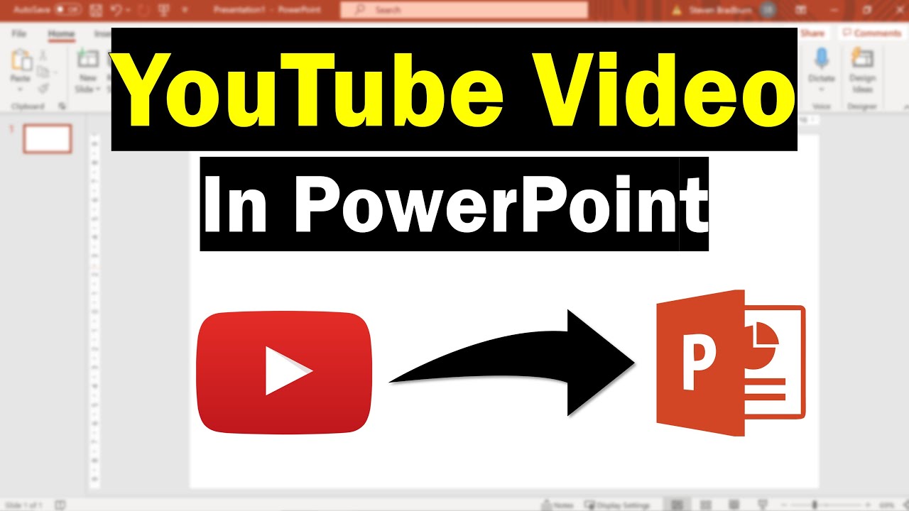 How to Embed a Video in Powerpoint From Youtube?
