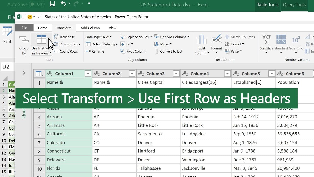 How to Make a Title Row in Excel?