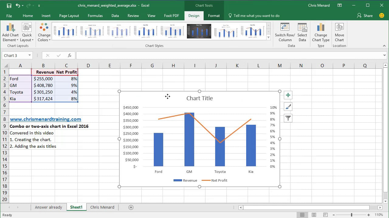 How to Make a Combo Chart in Excel?