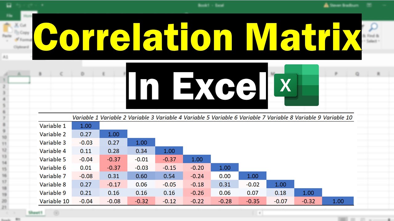 How to Create a Correlation Matrix in Excel?