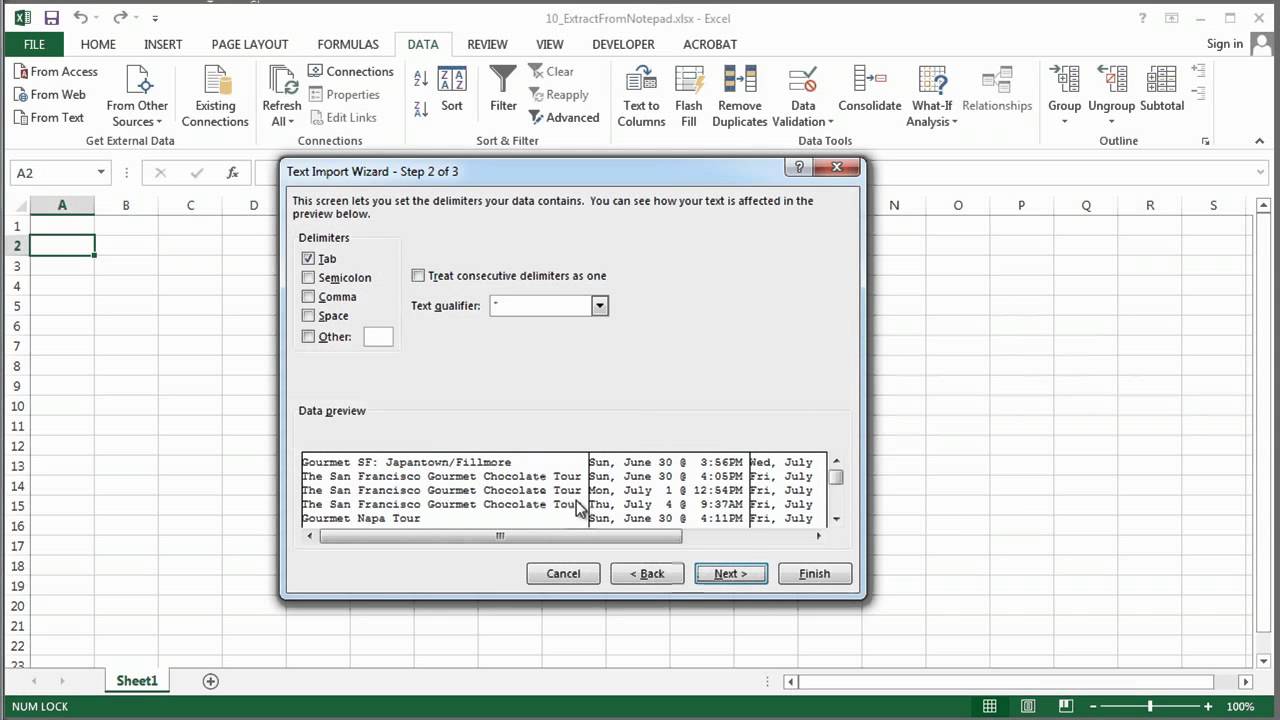 How to Convert Notepad File to Excel?