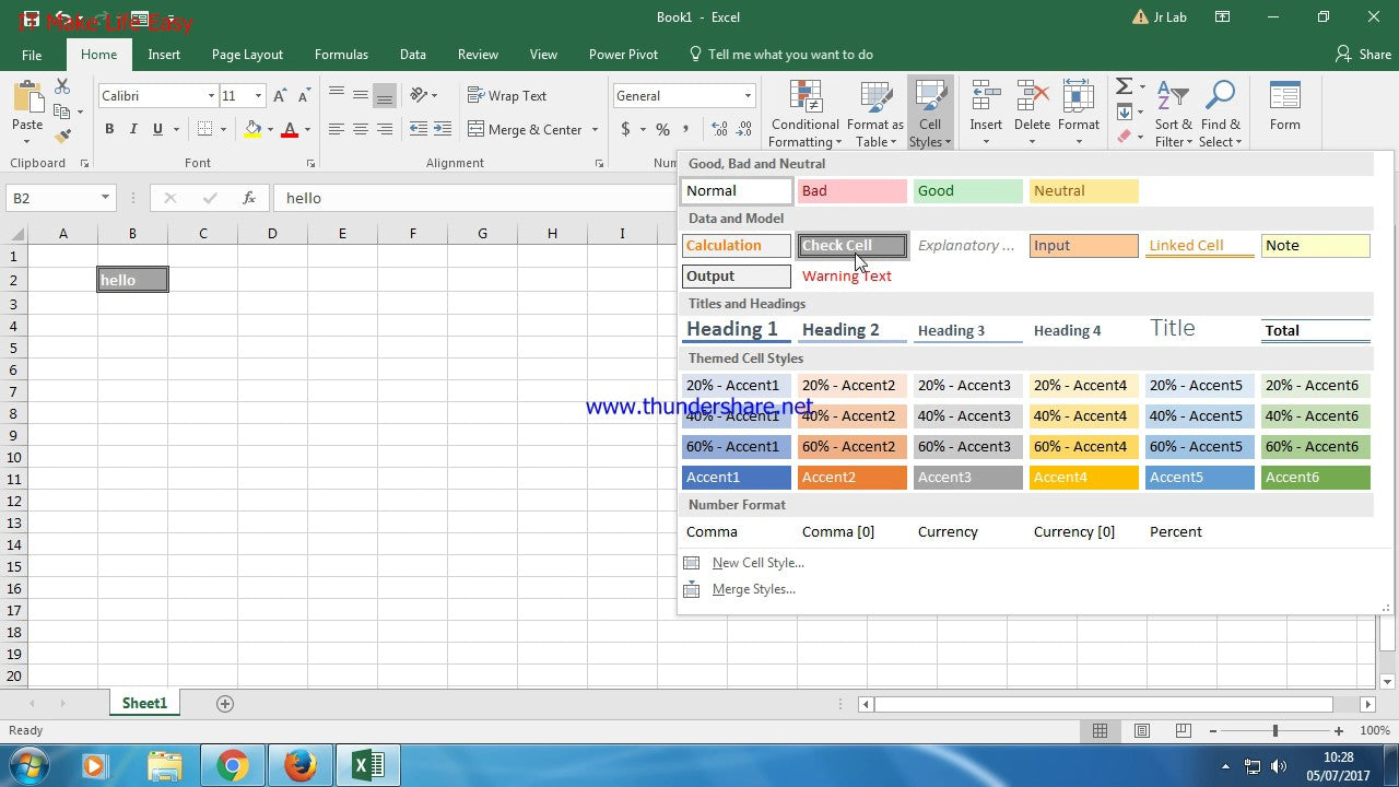 How to Change Cell Style in Excel?