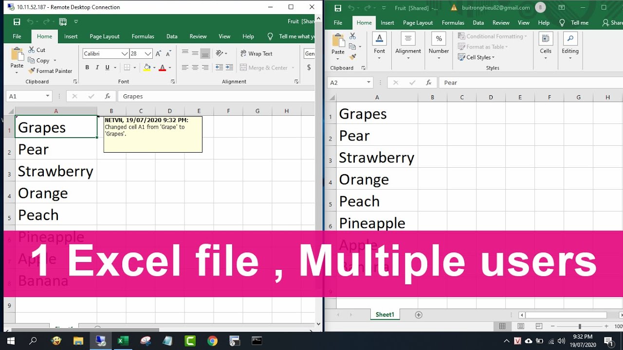 How to Allow Multiple Users to Edit Excel?