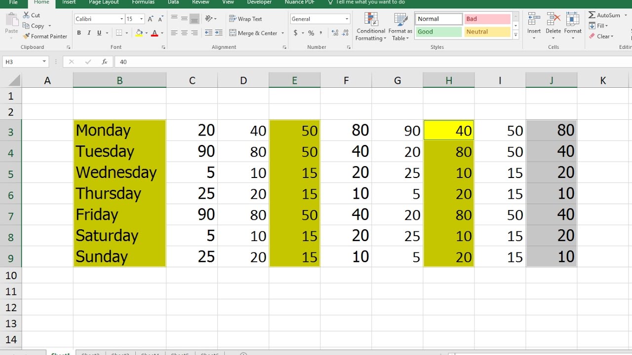 How to Select Multiple Rows in Excel