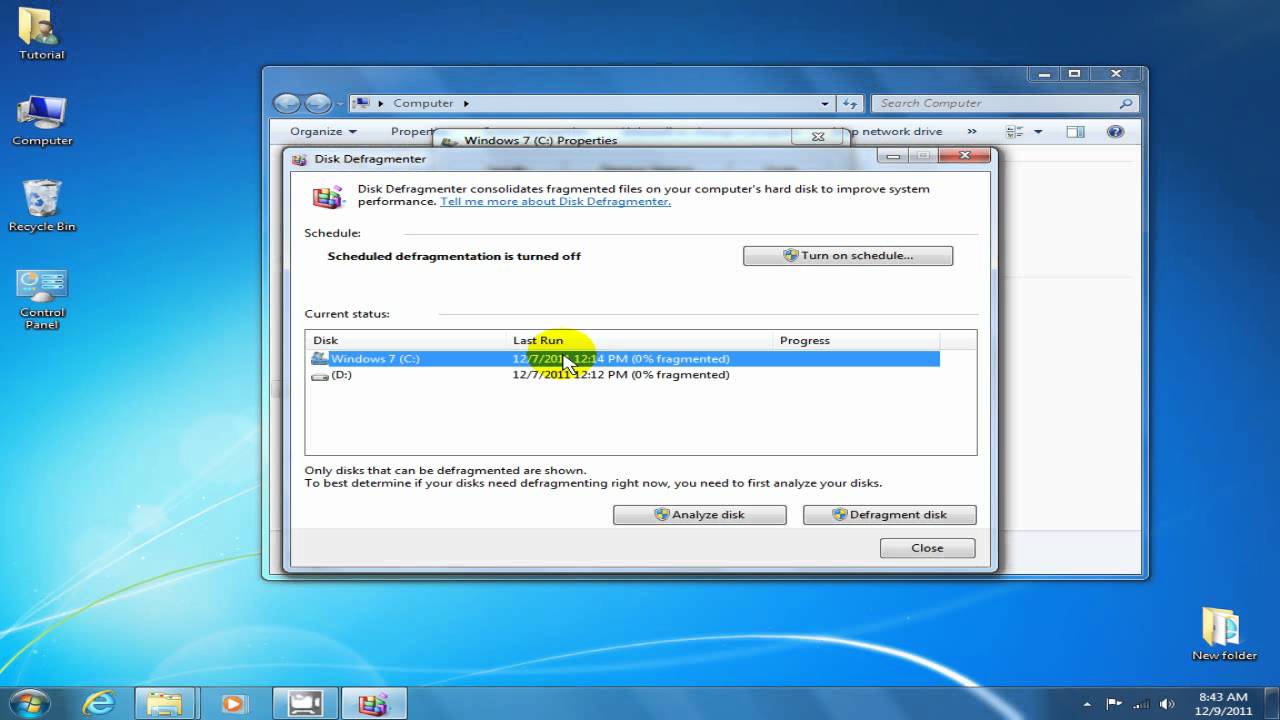 How to Defrag Windows 7?