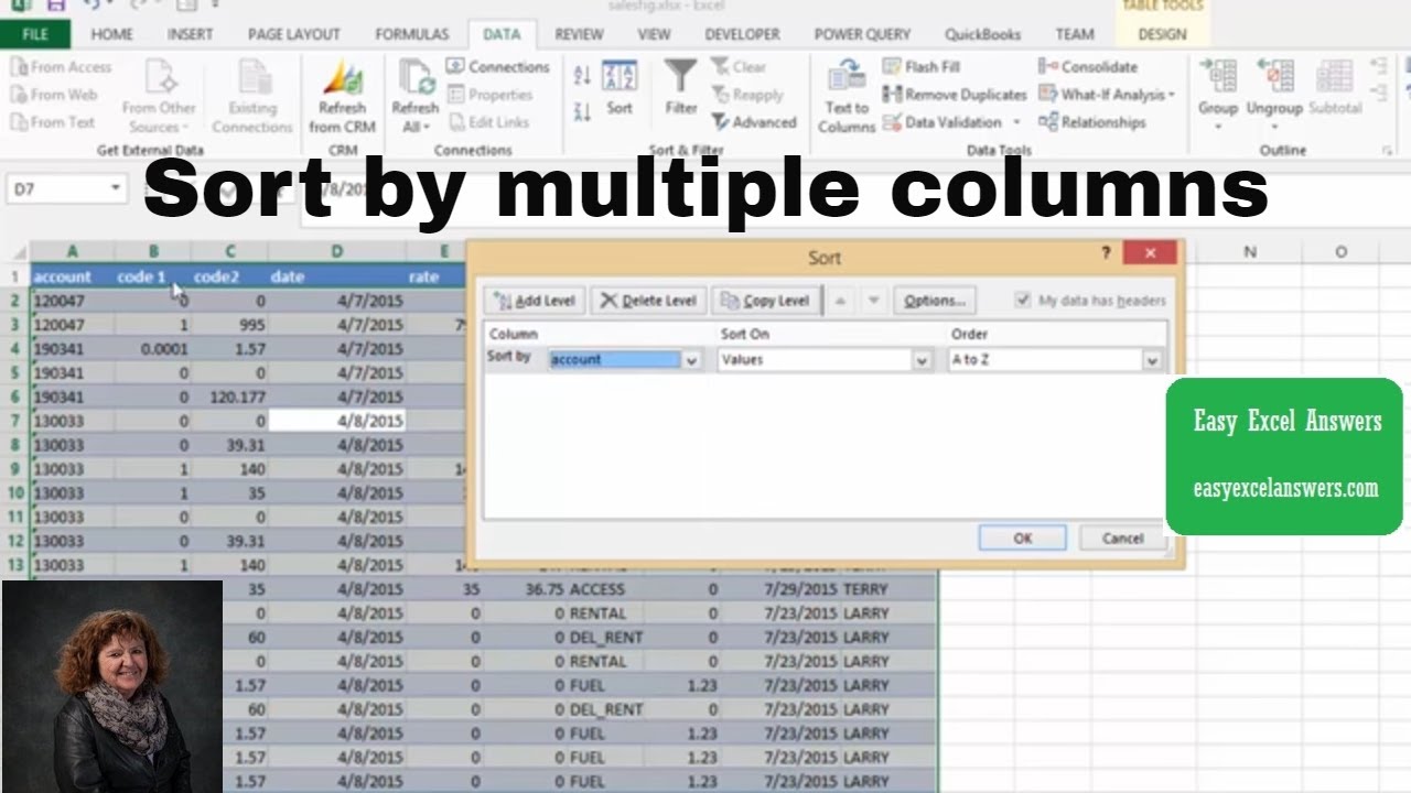 How to Sort by Multiple Columns in Excel?