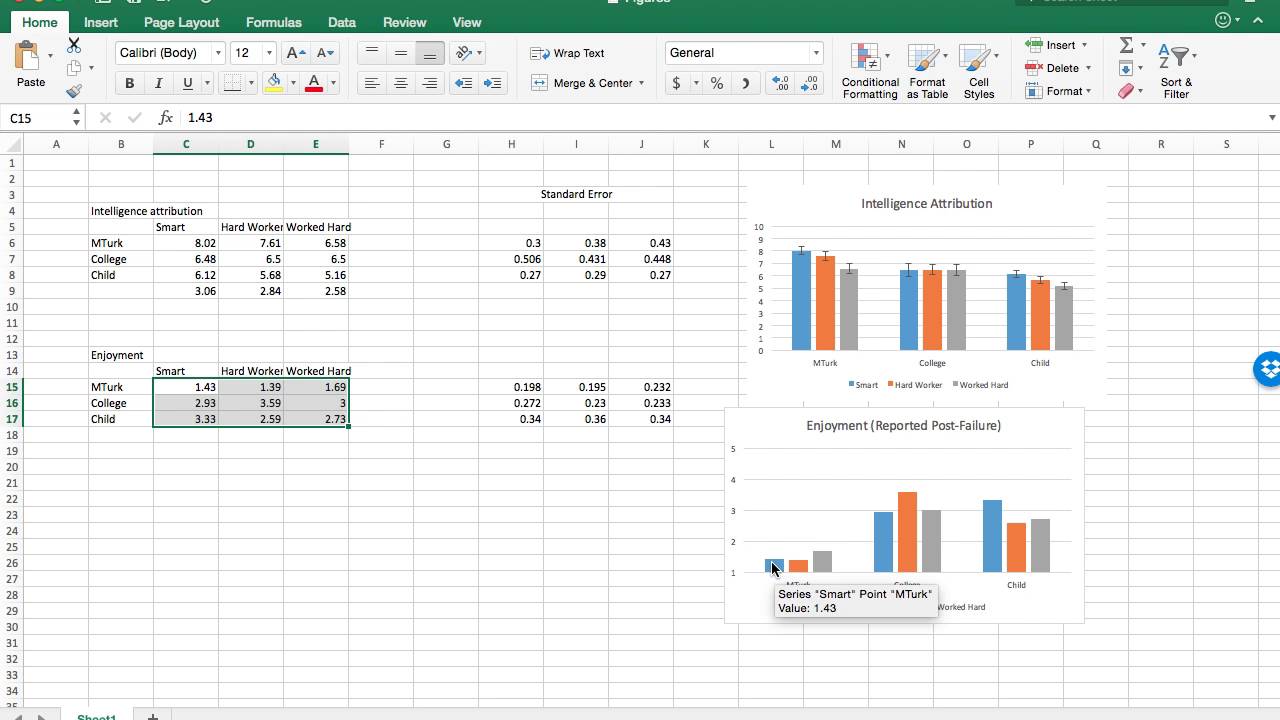 How to Add Error Bars in Excel Mac?