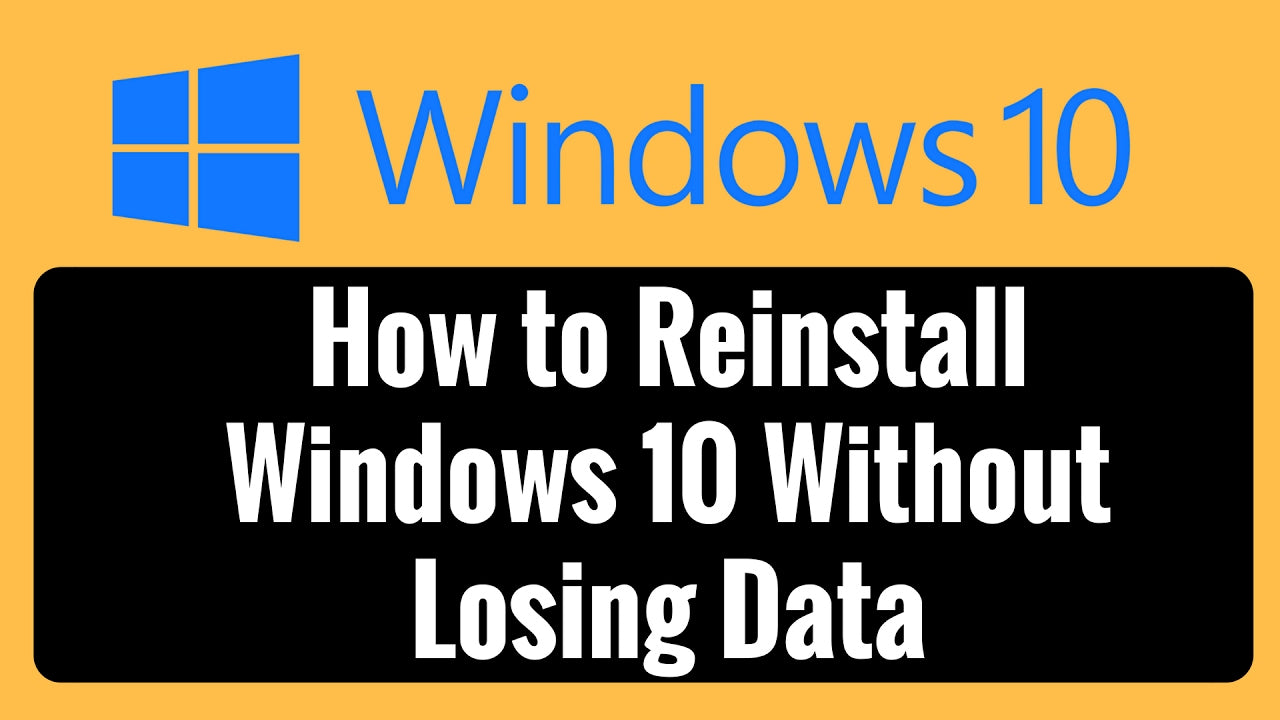 How to Reinstall Windows 10 Without Losing Data?