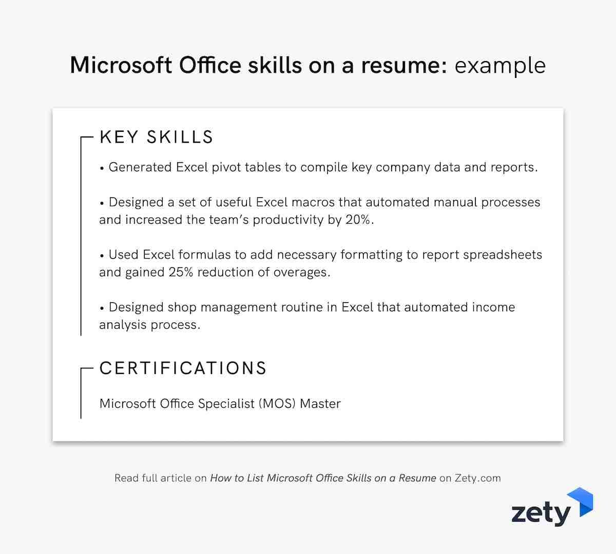 How to Describe Proficiency in Microsoft Excel?