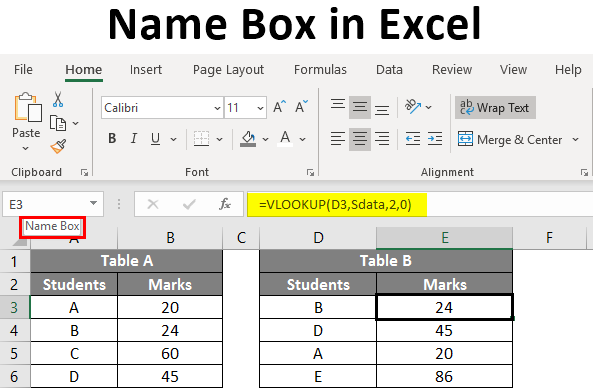 Where is Name Box in Excel?