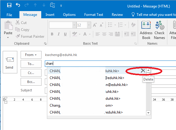 How To Delete Autofill Email Address In Outlook 365?
