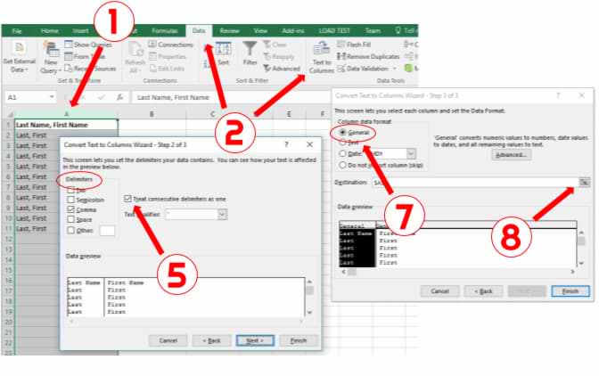 How to Parse in Excel?