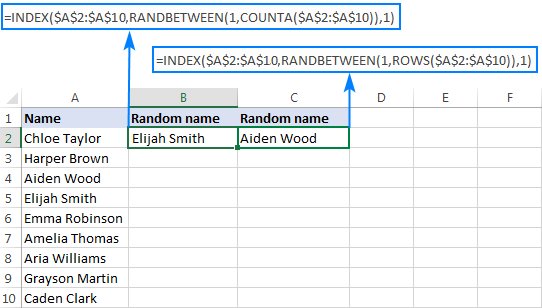 How to Randomly Select in Excel?