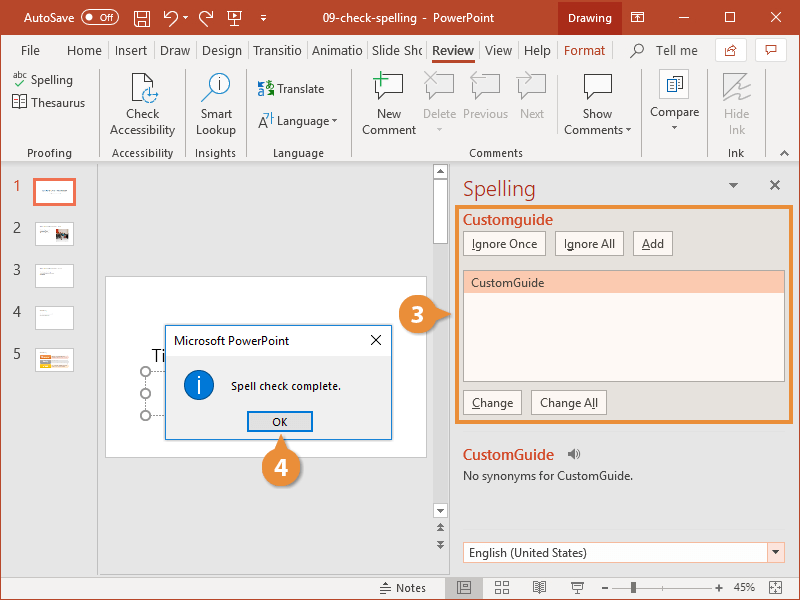 How To Spell Check In Powerpoint?