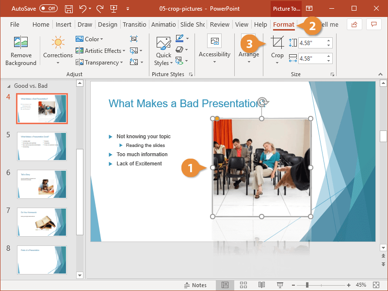 How to Crop Photo in Powerpoint?