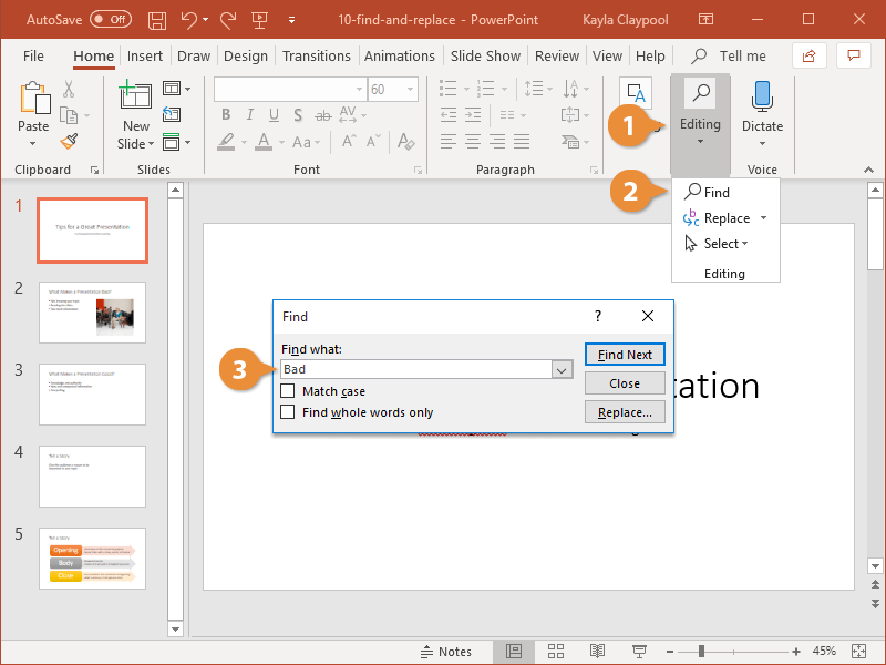 How To Find And Replace In Powerpoint?