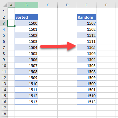 How to Random Sort in Excel