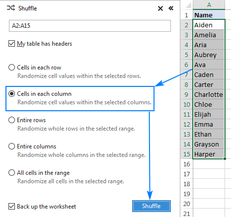 How to Randomize List in Excel?