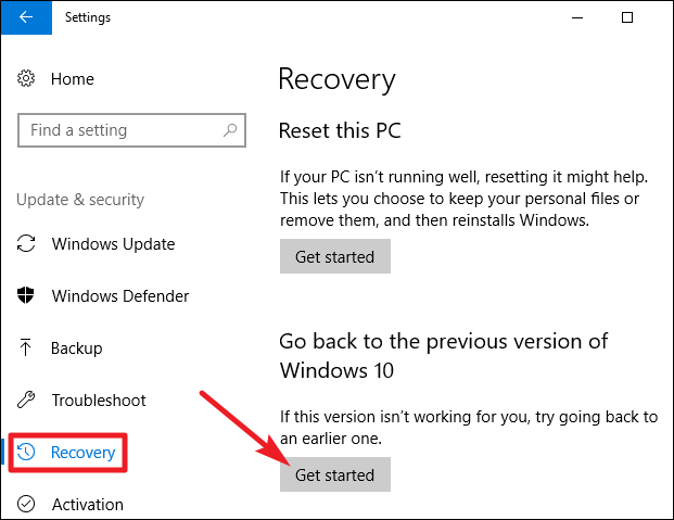 How to Rollback Windows 10 Update?
