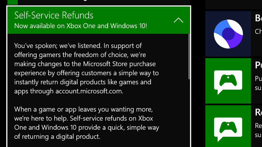 Microsoft tests Steam-style refunds for Windows Store and Xbox One