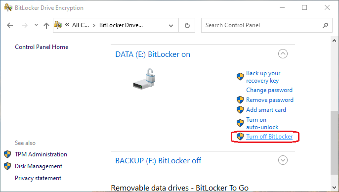 How to Turn Off Bitlocker Windows 10?