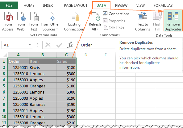 How to Remove Duplicate Cells in Excel?