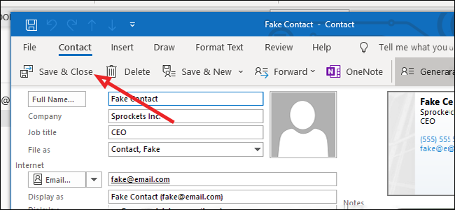 How To Send A Vcard In Outlook?