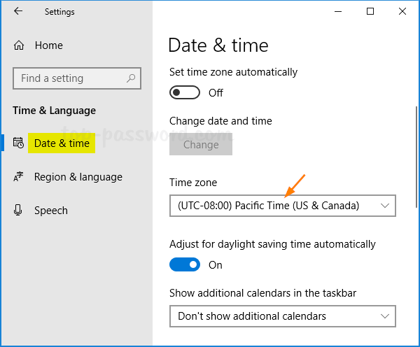 How to Change Time Zone in Windows 10?