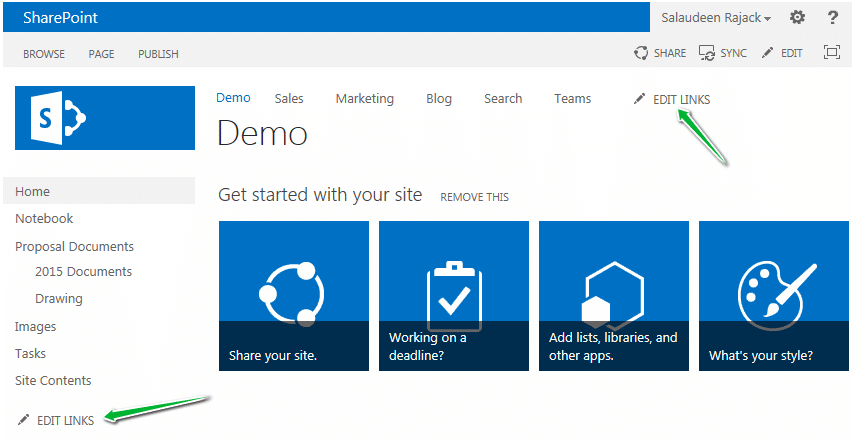 How To Edit Links In Sharepoint?