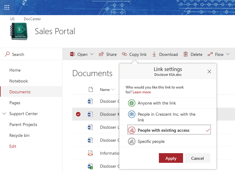 How To Get A Sharepoint Link?