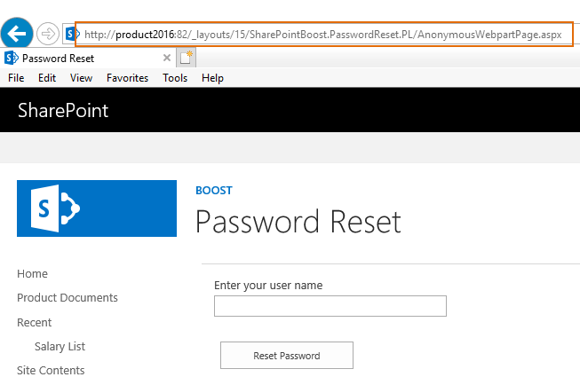How To Reset Sharepoint Password?