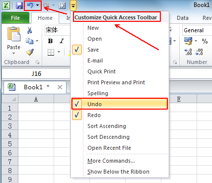 How to Undo Something in Excel?