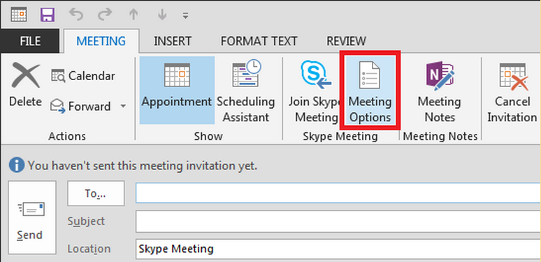 How To Open Skype Chat From Outlook Meeting?