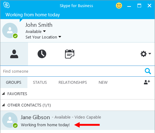 How To Set Custom Status In Skype For Business?