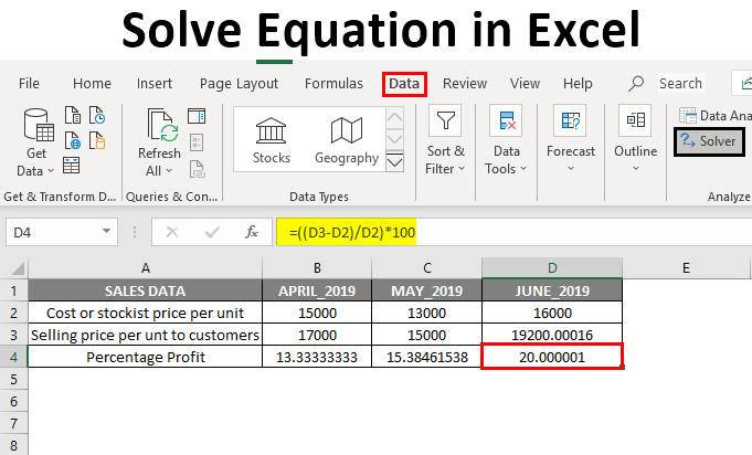 How to Solve Equations in Excel?