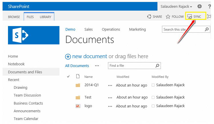 How To Sync Sharepoint Folder?