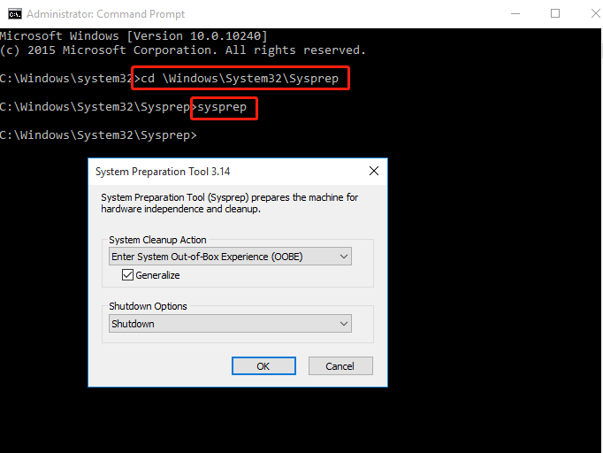 How to Sysprep Windows 10?