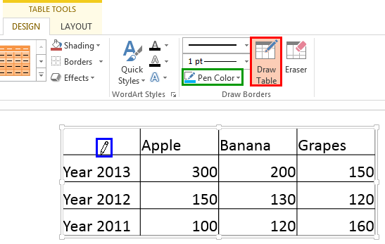 How to Change Table Border Color in Powerpoint?