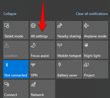 How to Turn on Bluetooth on Windows 10 Action Center?