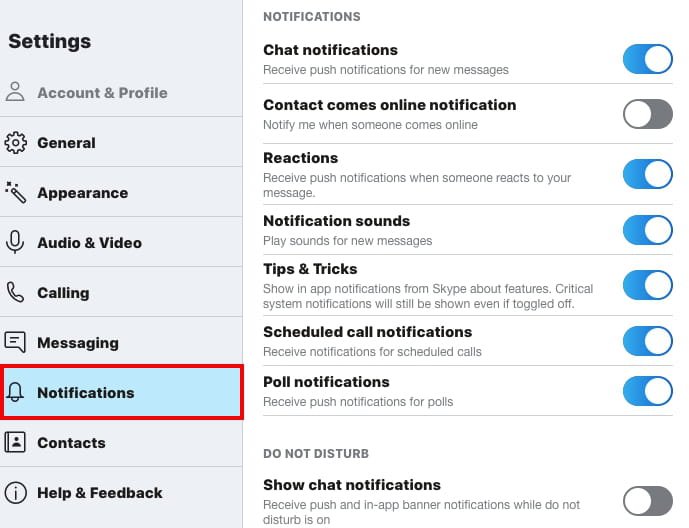 How To Turn On Skype Notifications?