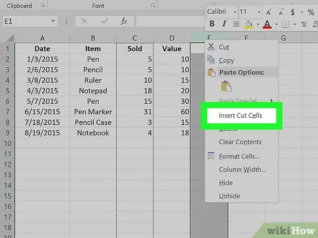 How to Move a Column in Excel Mac?