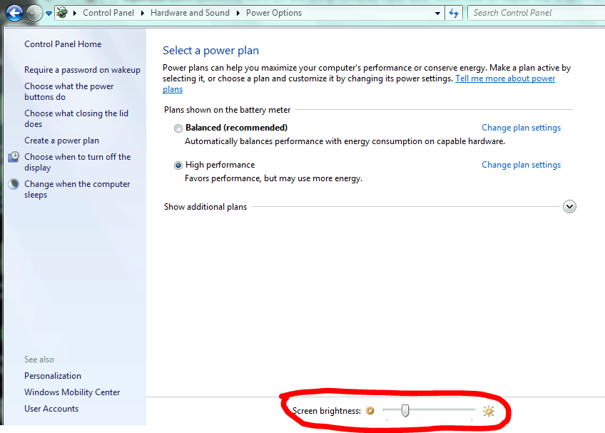 How to Adjust the Brightness in Windows 7?